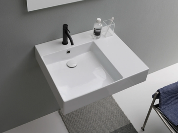 TEOREMA 2.0 PLUS - Rectangular single ceramic washbasin by Scarabeo Ceramiche - view 2